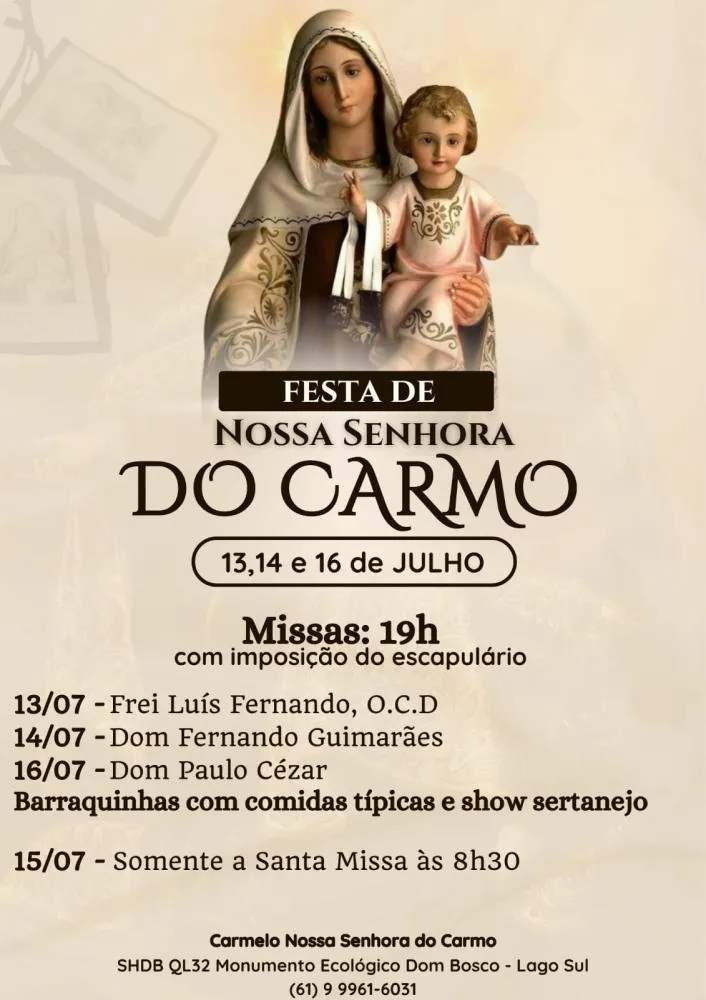 Vem aí a Festa de Nossa Senhora do Carmo