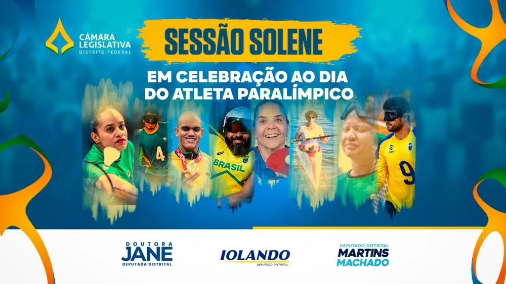 Deputados Doutora Jane (MDB), Iolando (MDB) e Martins Machado (Republicanos), fazem homenagens a atletas paralímpicos que representaram o DF em Paris e outros paratletas da capital
