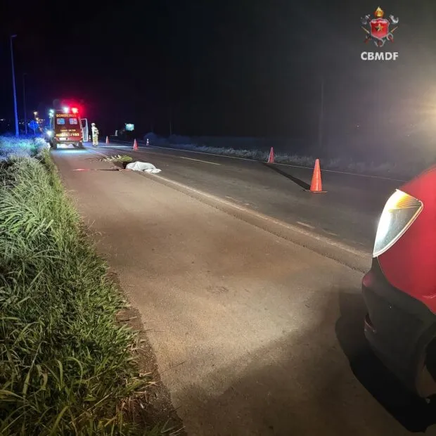 Homem morre após atropelamento na BR-080, em Brazlândia
