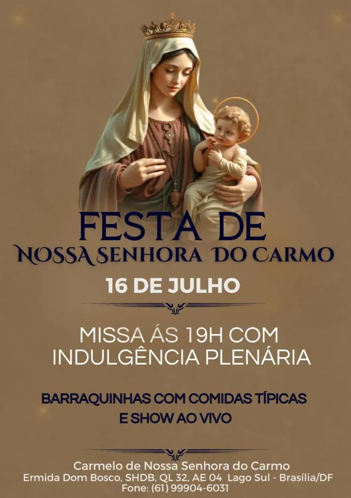 Hoje dia 16\7, último dia da Festa de Nossa Senhora do Carmo! Um momento especial de fé, devoção e confraternização.