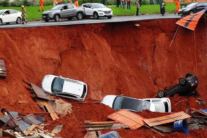 Após cratera de 20 metros, Defesa Civil interdita dois prédios na Asa Sul