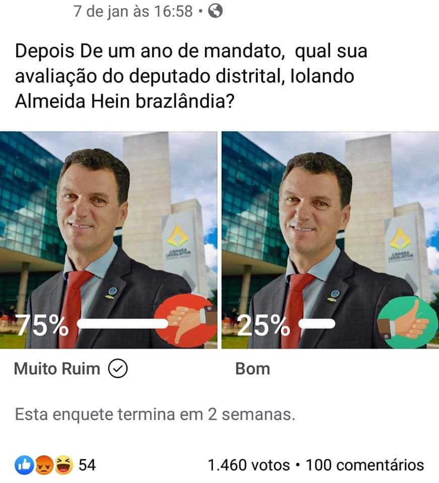 ENQUETE MOSTRA QUE O DEPUTADO DE BRAZLÂNDIA PRECISA OUVIR MAIS OS MORADORES
